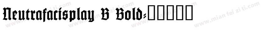 Neutrafacisplay B Bold字体转换